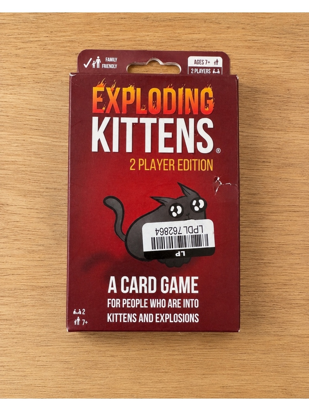 Exploding Kittens 2 Player Edition Card Game, New & Sealed